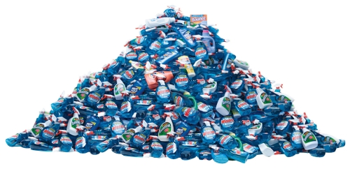 The mountain of toxic landfill your household cleaners make.